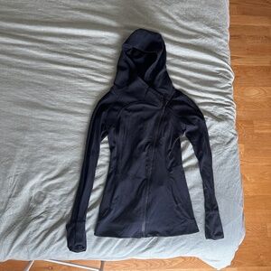 Lulu Lemon hooded black workout zip-up